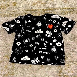Okie Dokie x Matthew Langille Toddler Boy Black Graphic Doodle T-Shirt 4T